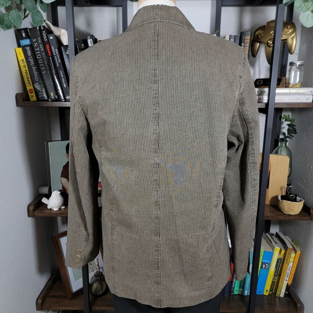 VTG The Territory Ahead Men's Sport Jacket Three Button Brown‎ Cotton Blend Med